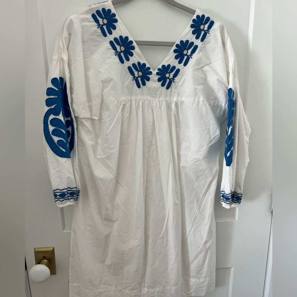 Madewell Blanca embroidered dress size Medium - Picture 3 of 4